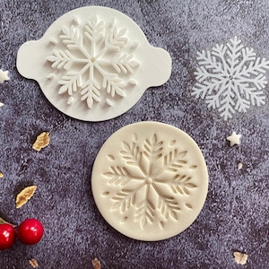 Snowflake | Christmas | Xmas | Embossing Stamp | ebs215 | Cupcake | Fondant Cake Decorating | UK Seller