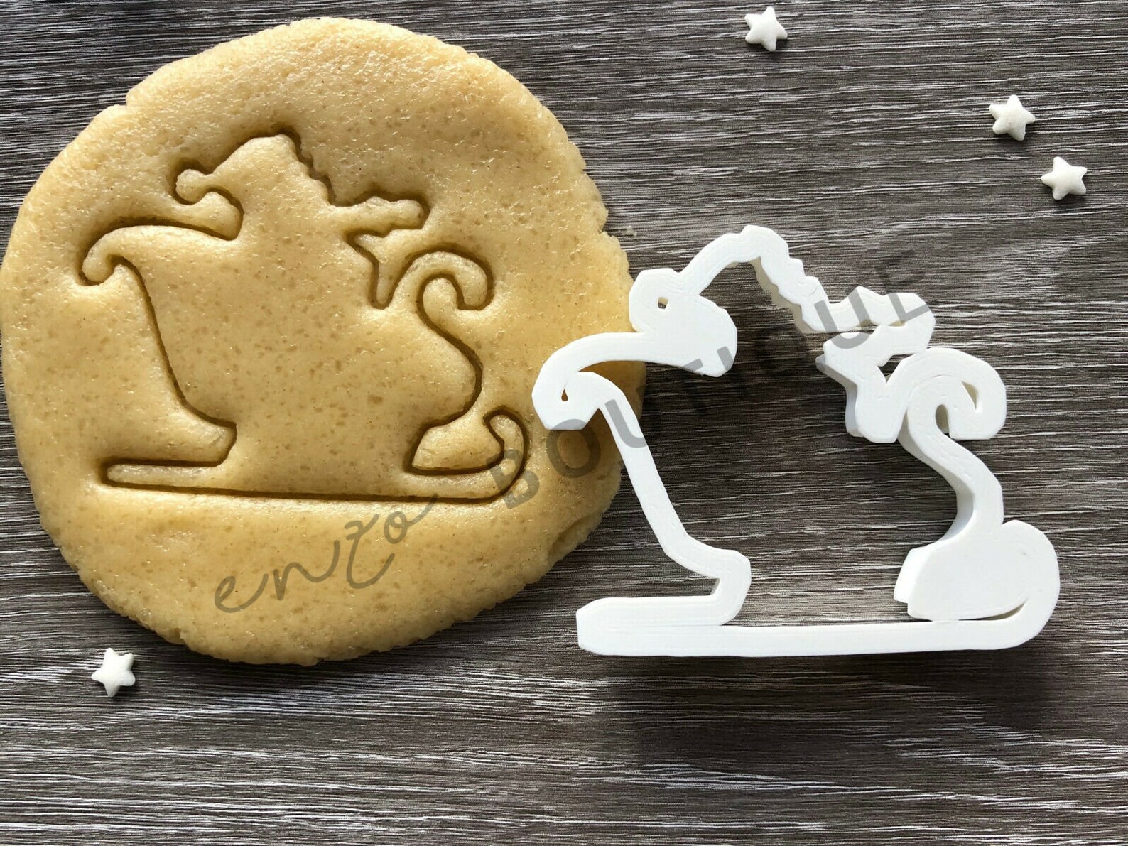 Sleigh Santa Xmas Cookie Cutter 04 Christmas Fondant Cake Etsy UK