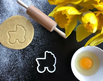 Classy Baby Shower Pram Cookie Cutter 01 | Cake Decorating