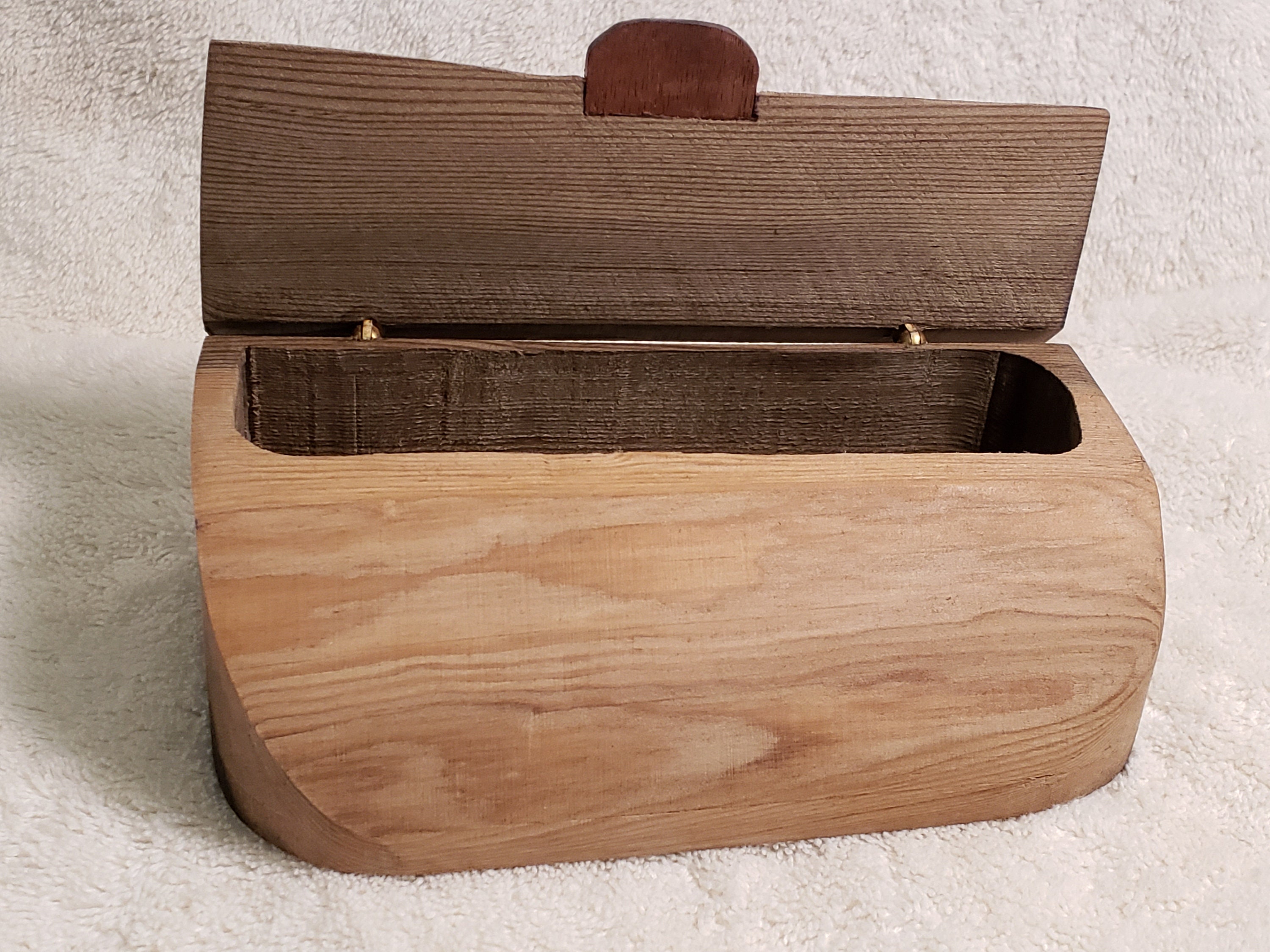 Natural edge wood box Etsy
