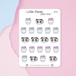 Morning Coffee Planner Stickers – Cute Planner Sticker for Planner, Journal, Diary – Kawaii Planner Stickers – Planner Sticker Sheet - 093
