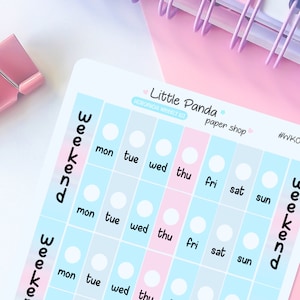 Winter Hobonichi Weeks Daily 4-Wochen Kit Planer Stickers – Niedliche Sticker für Planer, Hobonichi–Kawaii Planner Stickers – WK03