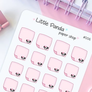 Panda Pink Note Planner Stickers – Cute Planner Stickers for Planner, Journal, Diary – Kawaii Planner Stickers – Planner Sticker Sheet – 006