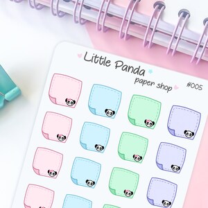 Panda Note Planner Stickers - Leuke Planner Stickers voor Planners, Dagboek, Dagboek - Kawaii Planner Stickers - Planner Sticker Sheet - 005