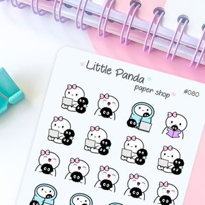 Schattige anime meisje planner stickers, leuke planner sticker voor planner, dagboek, kawaii meisje planner stickers, school planner sticker, 080