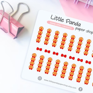 Lebkuchen Checkliste Planer Sticker, Süße Planer Sticker für Planer, Journal, Kawaii Planner Stickers, Weihnachten Sticker Sheet, XM08