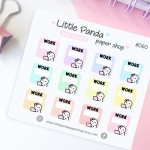 Work Trackers Planner Sticker – Süße Planer Sticker für Planer, Journal, Tagebuch – Kawaii Planner Stickers – Planner Sticker Sheet - 060