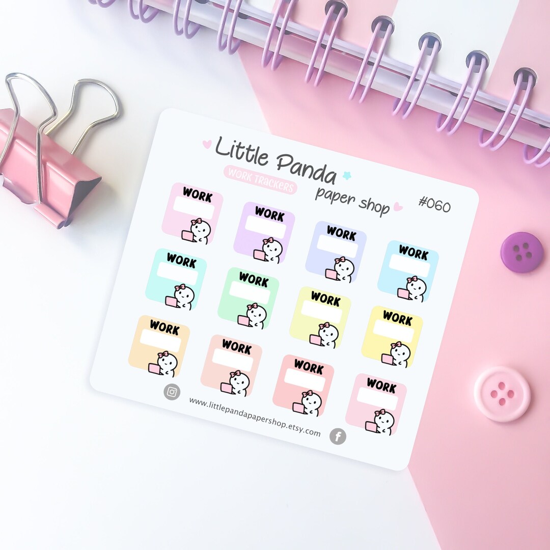 Work Trackers Planner Stickers – Cute Planner Stickers for Planners ...