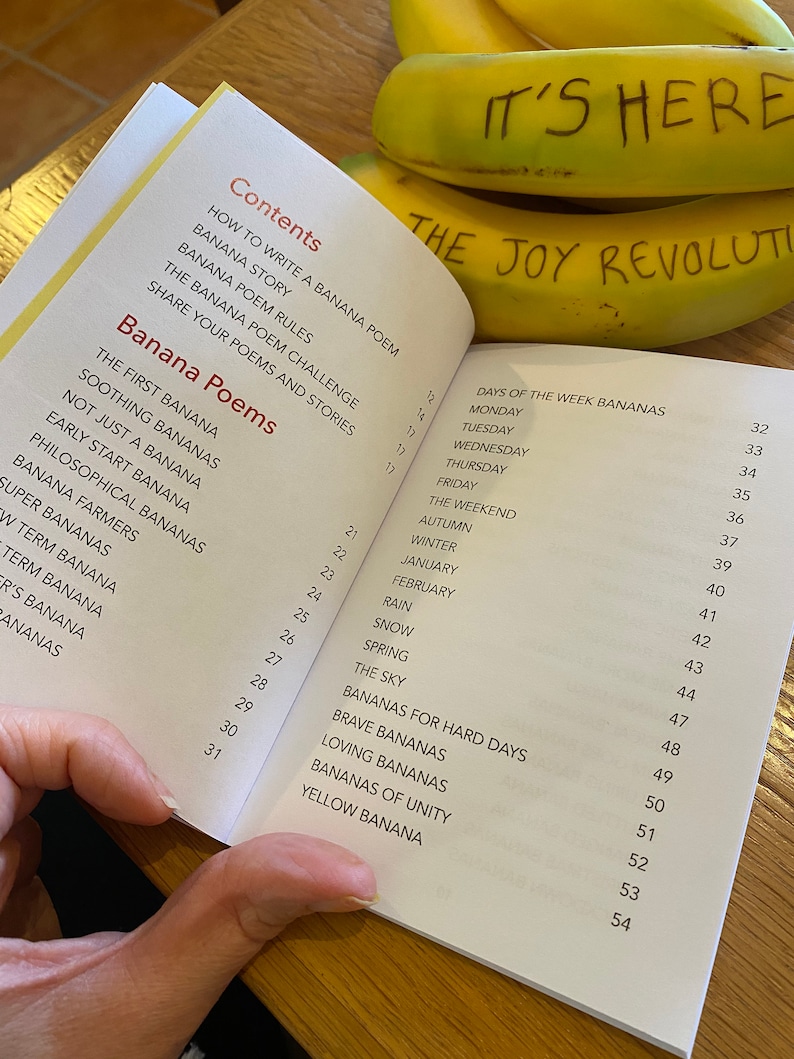 Banana Poems Etsy
