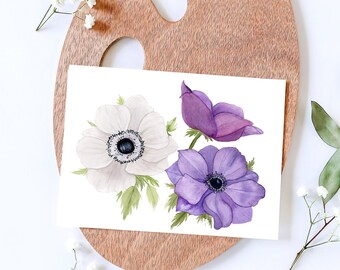 Watercolor Greeting Card Blank Inside 5x7 Printable Greeting Card Mary and Joseph Instant Download Hand Painted W111