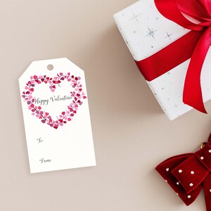 Valentine&#39;s Day Gift Label| Valentines Gift Tag| Valentine&#39;s Goodie Bag Tag