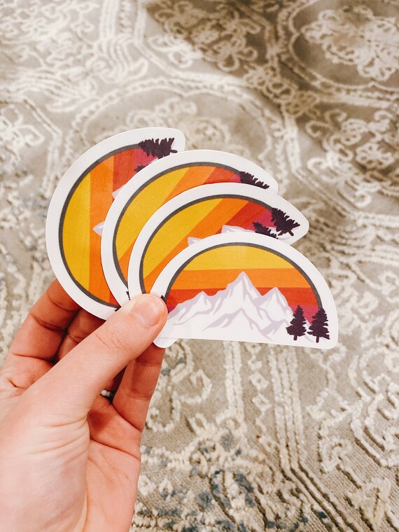Mountain Range Sticker - Etsy