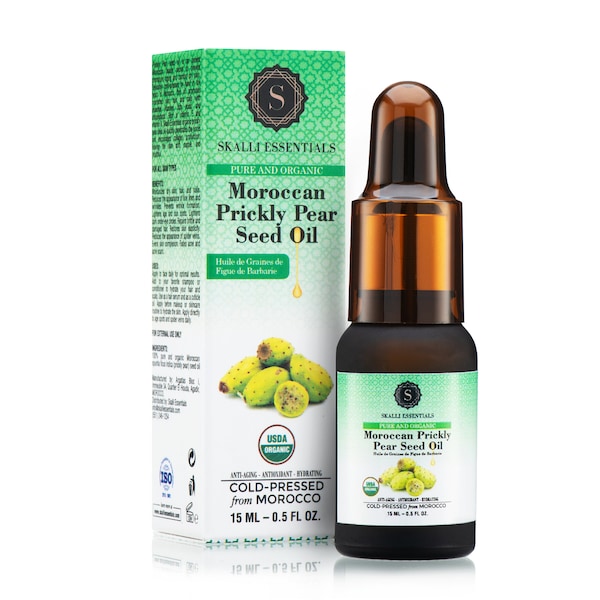 100% Pure USDA Organic Moroccan Prickly Pear Seed Oil | Anti-Aging Oil | Moisturizing Facial Oil (15 mL)