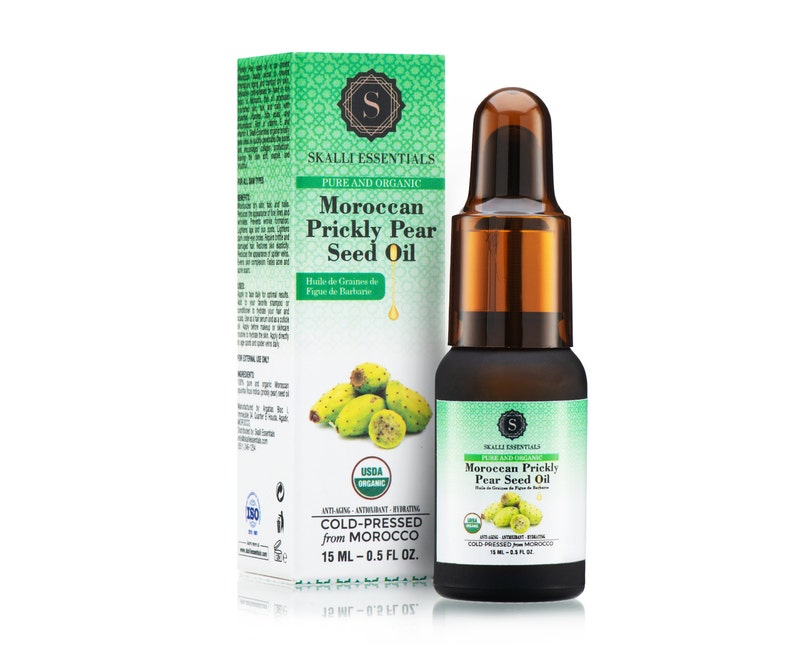 100% Pure USDA Organic Moroccan Prickly Pear Seed Oil Anti-Aging Oil Moisturizing Facial Oil 15 mL image 1