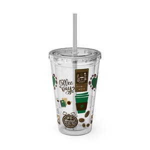 Kaffeeliebhaber Becher, Happy Coffee Day Tasse, Reisebecher, umweltfreundliches Trinkgefäß, Geschenk für Kaffee-Enthusiasten