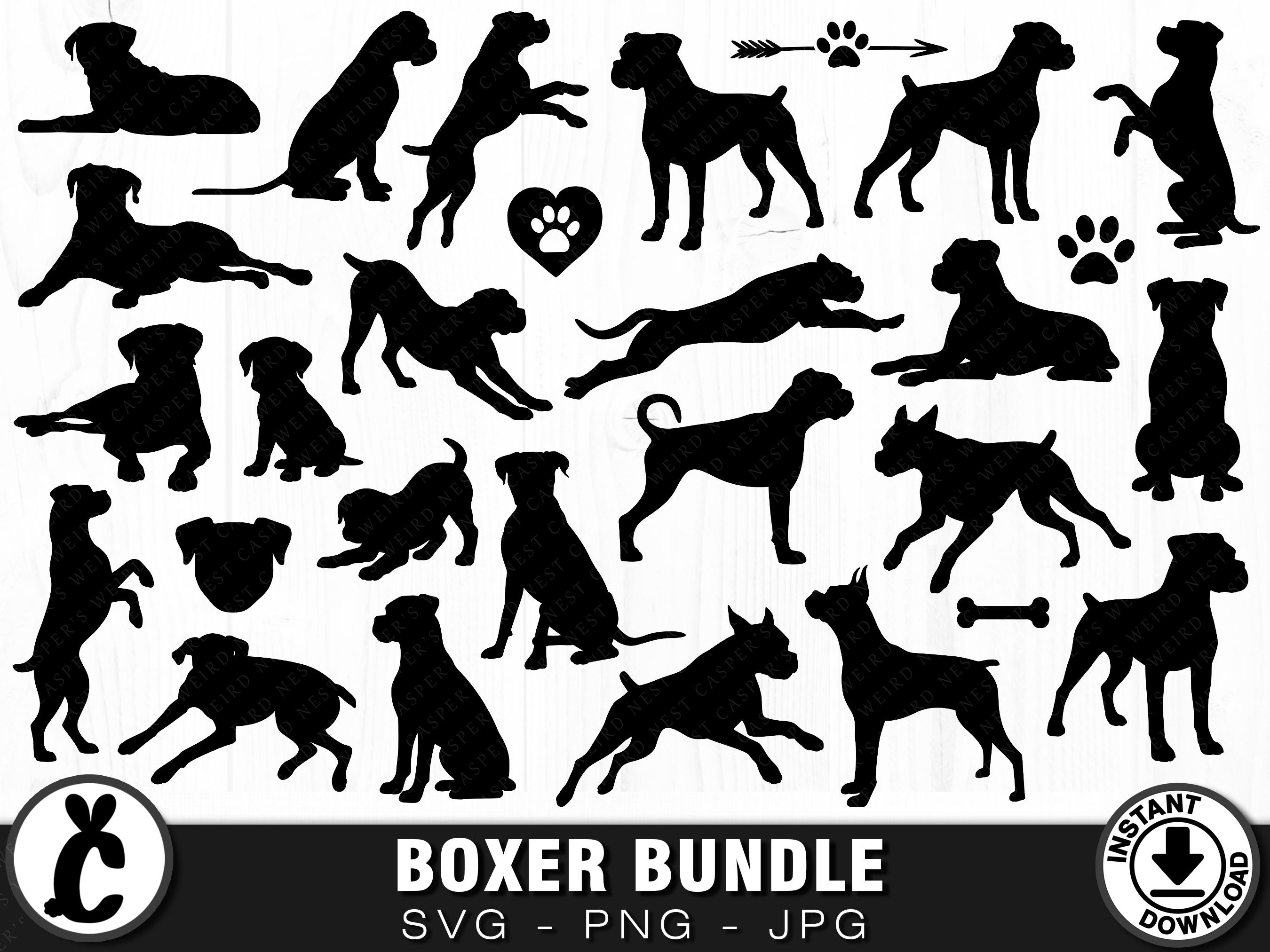 Boxer Stencil In 3 Layers