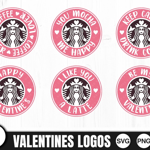 Valentines Day - Coffee Logos, SVG, PNG, JPG, Commercial Use, Layered Svg, Instant Download, Coffee Cup, Tumbler, Be My Valentine, To Go Cup