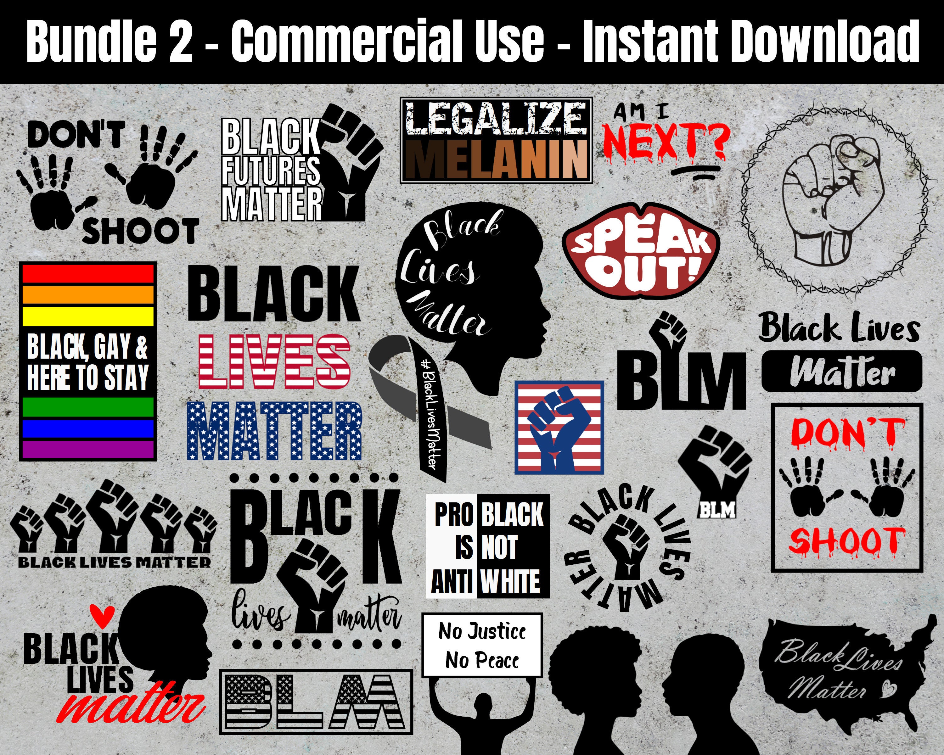Download Black Lives Matter Bundle 2 Svg Png Jpg Digital Cut Files Etsy