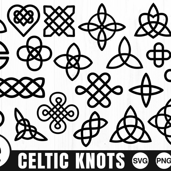 Celtic Knots - SVG, PNG, JPG - Digital Cut File, Commercial Use, Instant Download, Ready to Cut, Ancient Symbol, Triple Knot, Celtic Svg