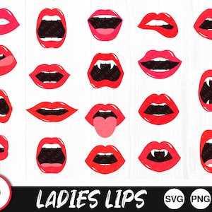 Dameslippen - SVG, PNG, JPG - digitaal snijbestand, commercieel gebruik, Instant Download, digitale download, lippen Svg, bestand knippen lippen, Vector, Cricut