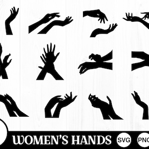 Feminine Hands - SVG, PNG, JPG - Digital Cut File, Commercial Use, Instant Download, Ready to Cut, Files for Cricut, Female Hand, Hand Svg