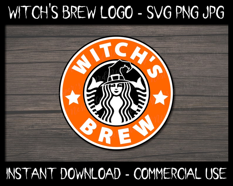 Download Witch's brew halloween Starbucks logo svg png jpg | Etsy