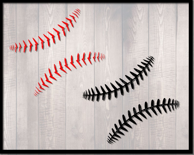 JPG SVG PNG instant download, commercial use allowed 2 layers - transparent background Baseball stitches digital cut file