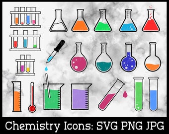 Chemistry Set Bundle,\SVG, PNG, JPG, digital cut files, Instant Download, Commercial Use, Ready to Cut, Cutting Files, Chemistry Icon, Atom