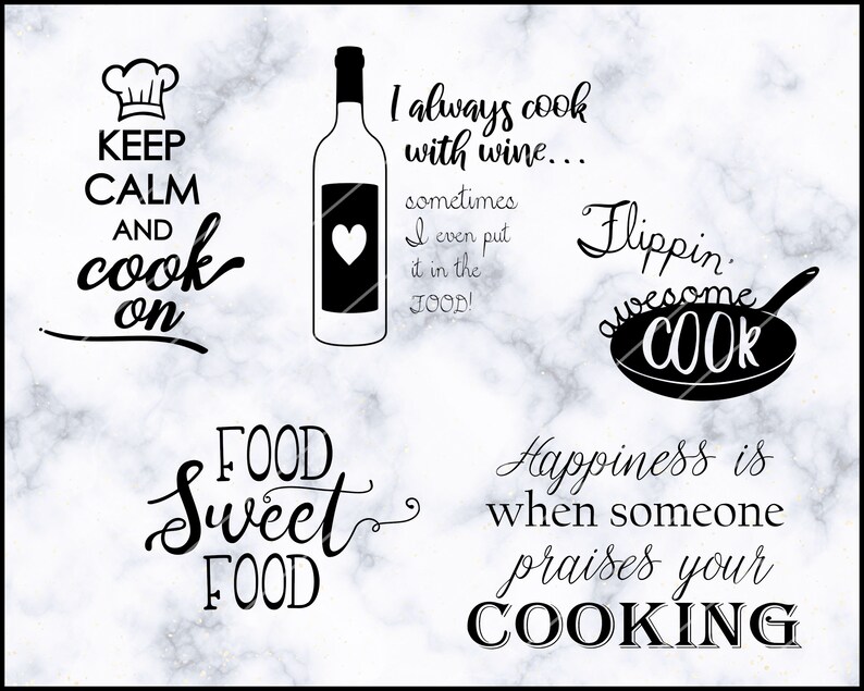 Download Sassy/funny cooking & kitchen quotes bundle SVG PNG JPG | Etsy