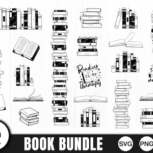 Bücherwurm Bündel - SVG, PNG, JPG - Kommerzielle Nutzung, Buchschnitt Datei, Digital Cut Datei, Digitaler Download, Sofort Download, Schablone