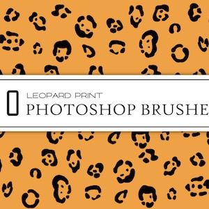 20 Leopard Print Photoshop Brushes - Commercial Use - Instant Download - ABR files - Jaguar Pattern Brush Set, Safari Animal Photoshop Brush