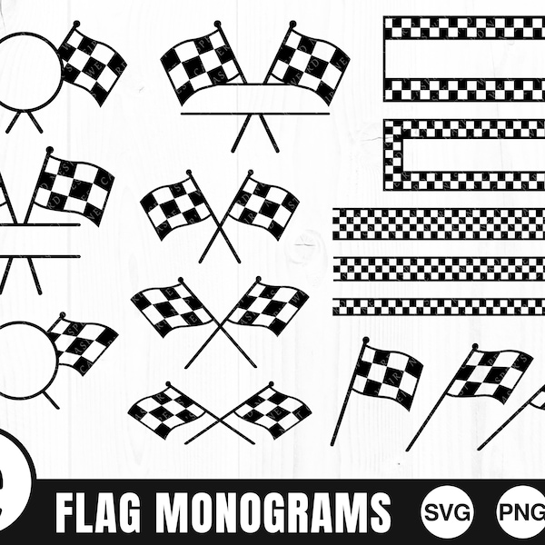 Checkered Flag Frames, SVG, PNG, JPG, Commercial Use, Instant Download, Racing Flag, Race Flag, Finish Flag, Digital Cut File, Line, Checked