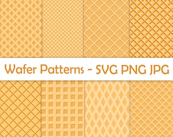 Seamless Ice Cream Wafer Patterns, SVG, PNG, JPG, Digital Cut File, Commercial Use, Instant Download, Ready to Cut, Repeating Pattern svg