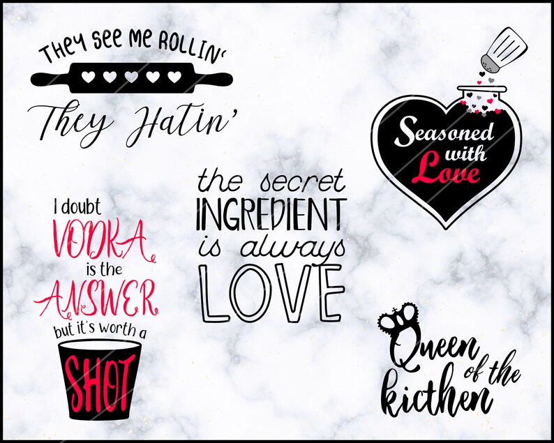 Download Sassy/funny cooking & kitchen quotes bundle SVG PNG JPG | Etsy