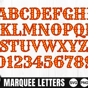 Marquee Letters - SVG, PNG, JPG, Commercial Use, Instant Download, Marquee Number, Marquee Alphabet, Png Alphabet, Svg Alphabet, Png Letters