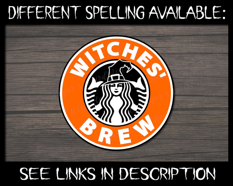 Download Witch's brew halloween Starbucks logo svg png jpg | Etsy