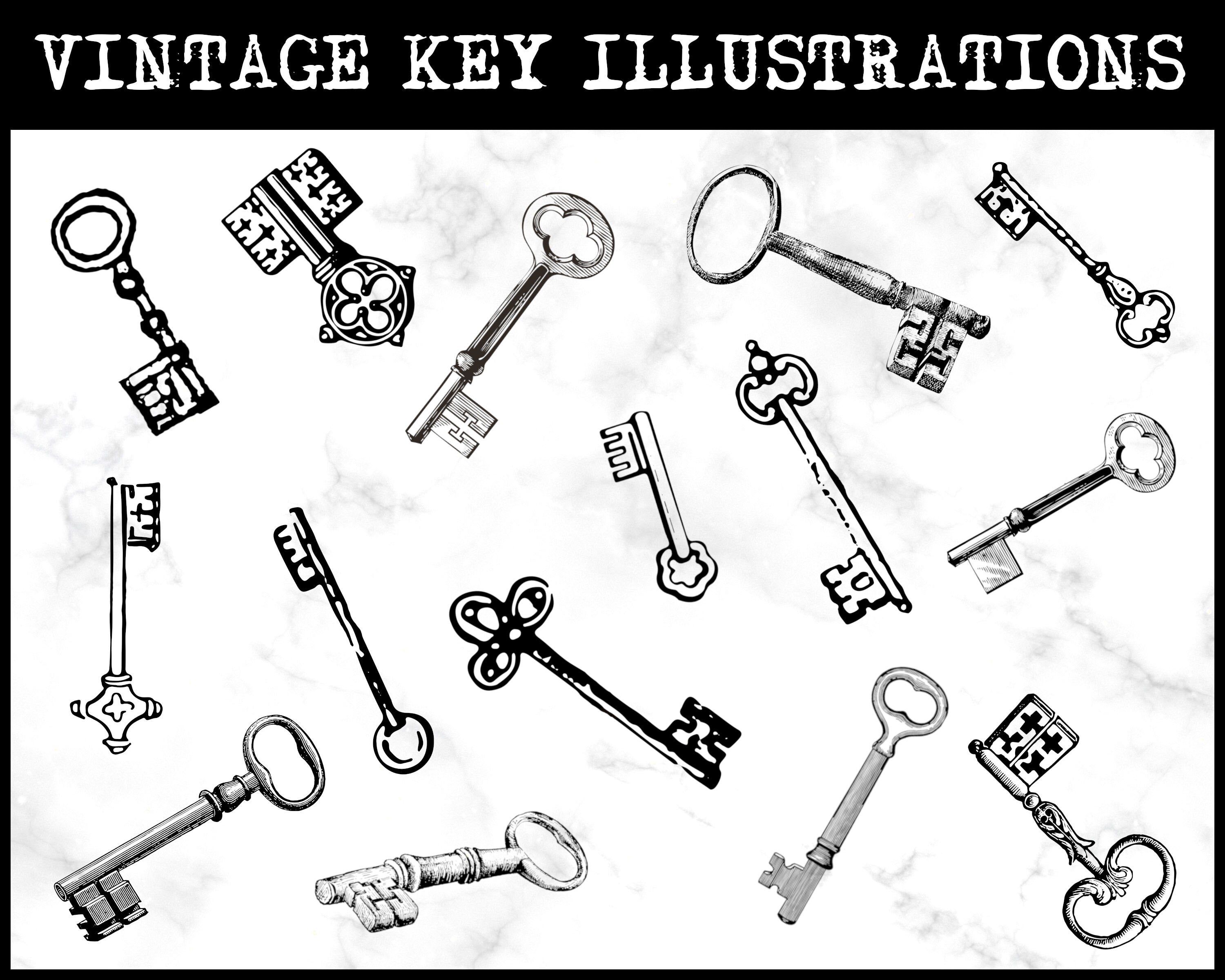 Antique Key Drawing