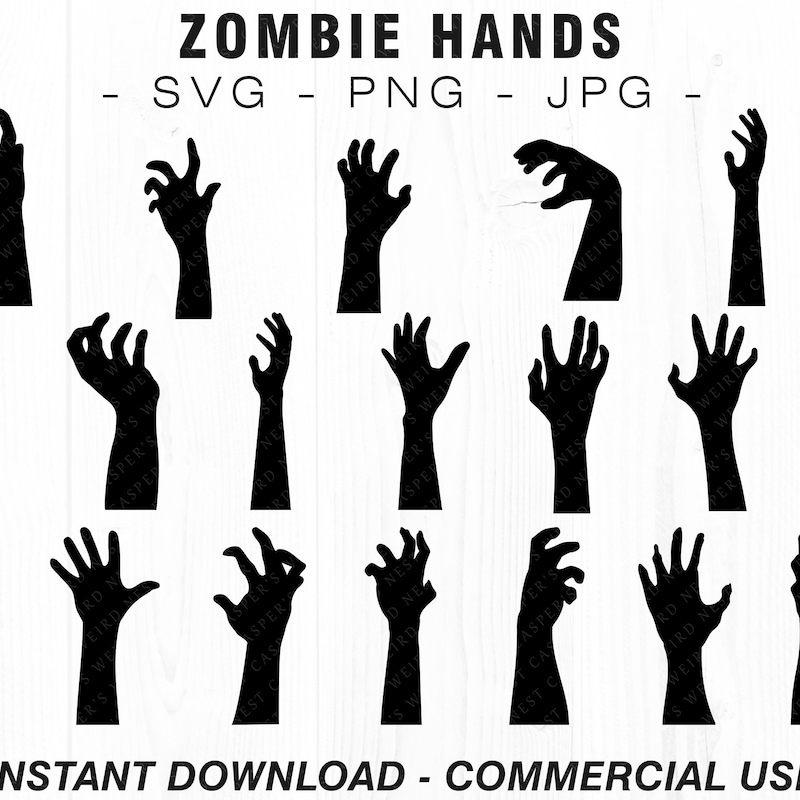 Zombie Hand Printables - Etsy