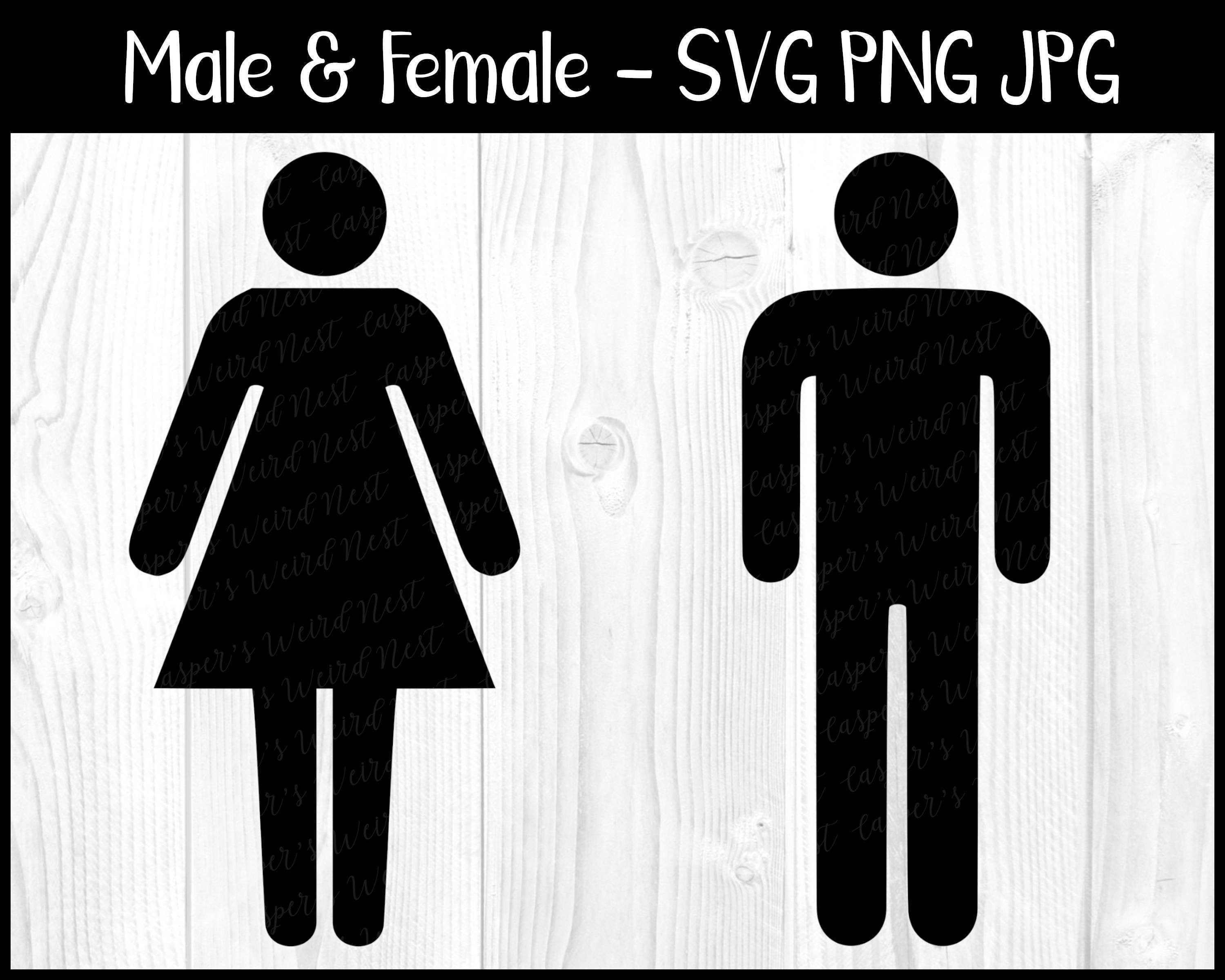 Male and Female Icons SVG PNG JPG Digital Cut Files - Etsy