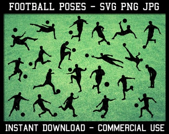 Soccer Players - SVG, PNG, JPG, Commercial Use, Instant Download, File for Cricut, Football Svg, Ball Game, Ball Lover, Football Player