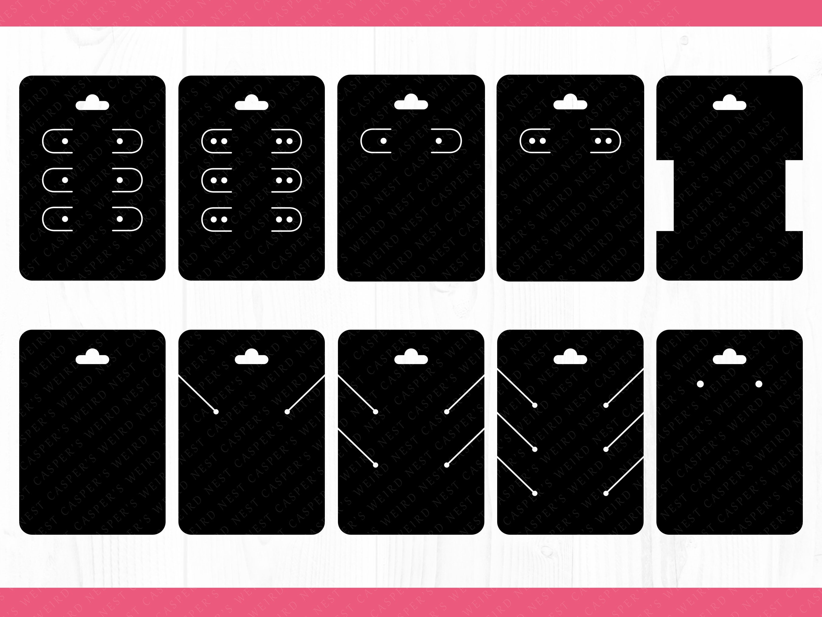 Earring Card Templates, SVG, PNG, JPG, Commercial Use, Instant Download ...