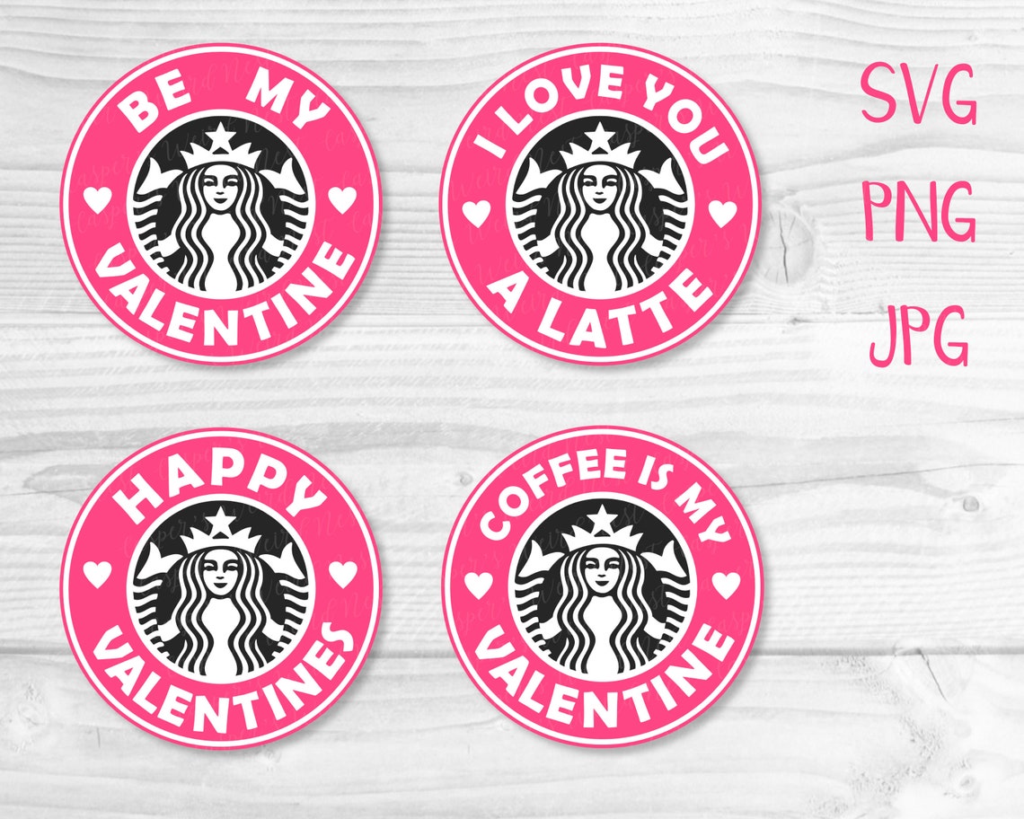 Layered Valentines Day Starbucks Logos SVG PNG JPG Etsy