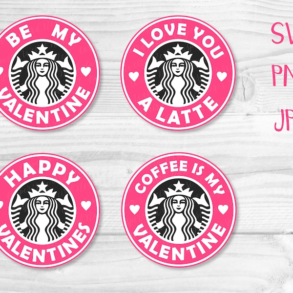 Valentines Day - Coffee Logos, SVG, PNG, JPG, Commercial Use, Layered Svg, Instant Download, Coffee Cup, Tumbler, Valentines Day, Be Mine