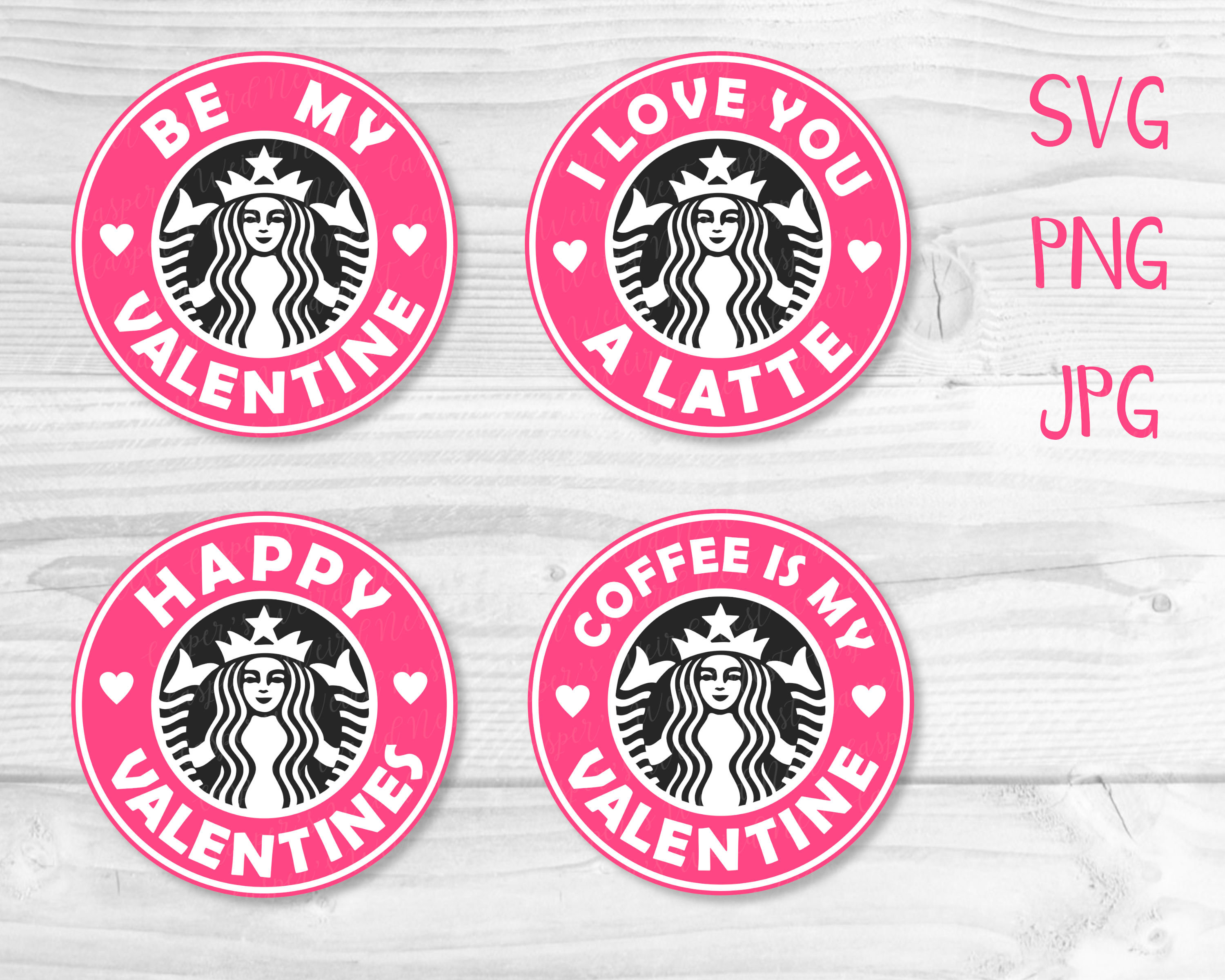 FREE Valentine Starbucks Logo Frame SVG For Cricut, Cameo Silhouette