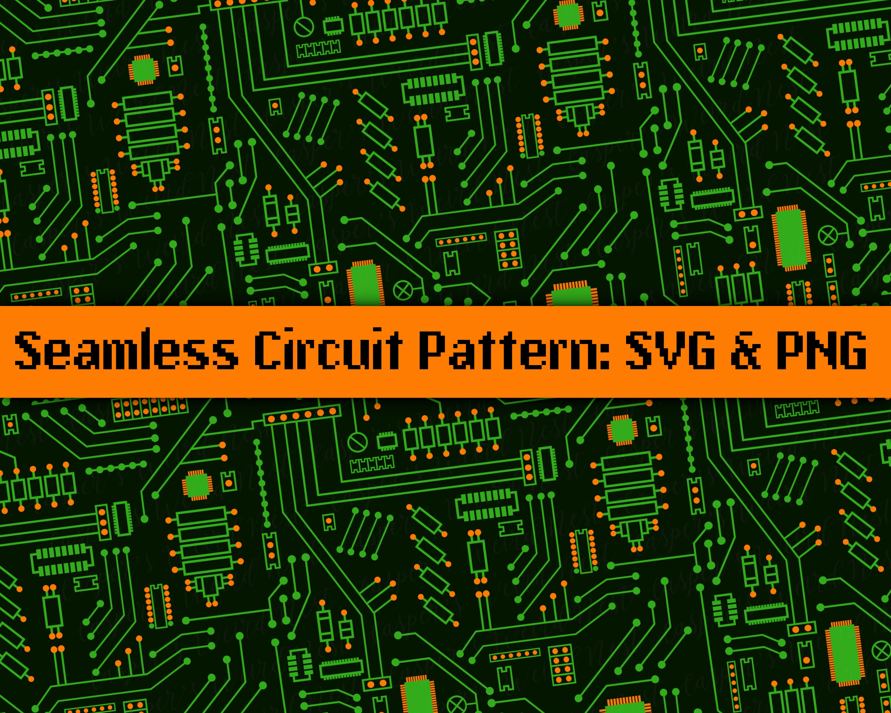 Circuit Board Pattern Seamless Pattern SVG PNG Digital Etsy