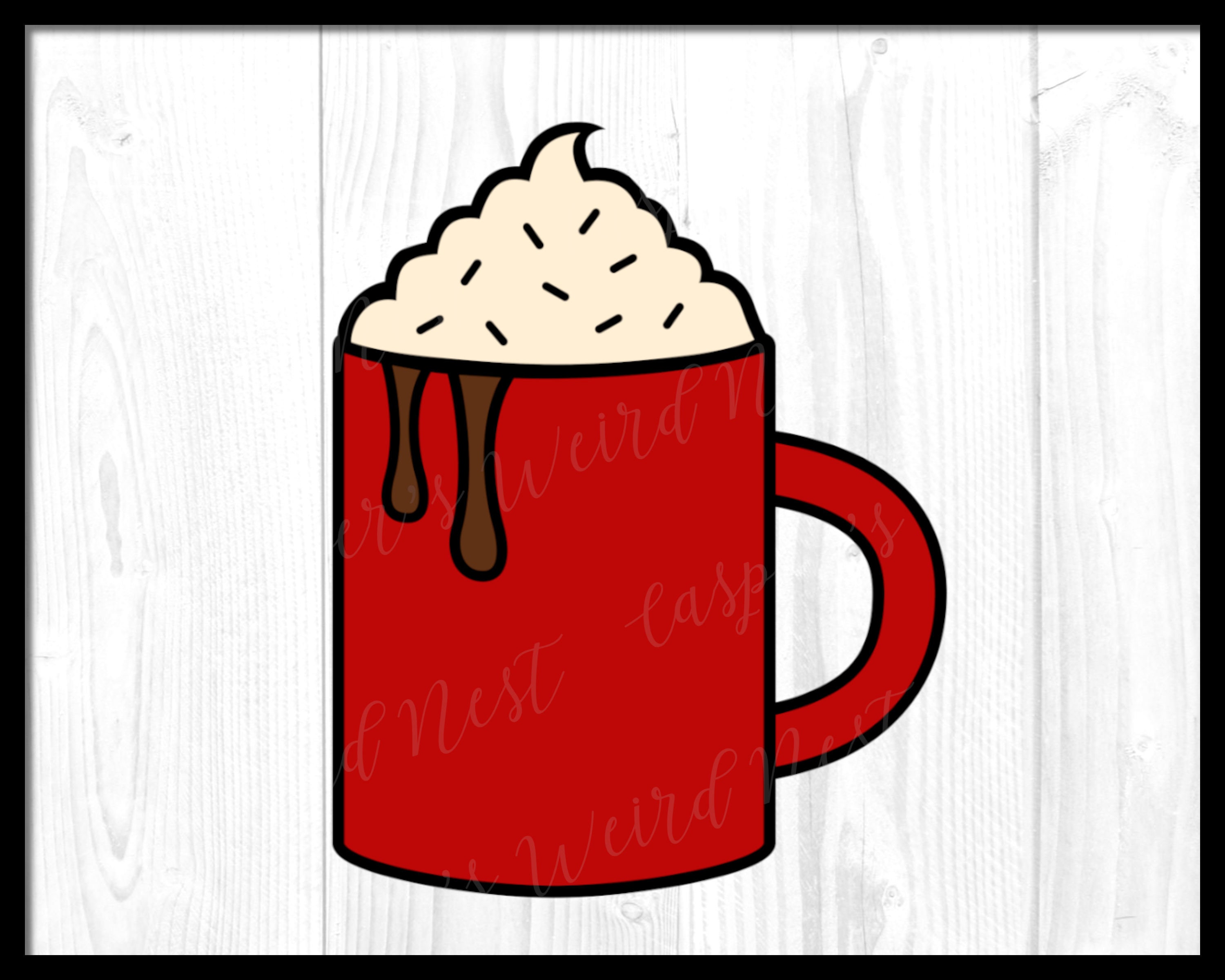 Cute Hot Chocolate Mug Bundle SVG PNG JPG digital cut | Etsy