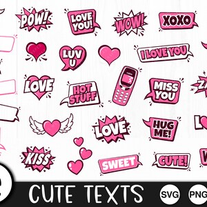História em quadrinhos, bolhas de texto, SVG, PNG, JPG, arquivo de corte digital, uso comercial, download instantâneo, arquivo para Cricut, balão de fala, balão de pensamento