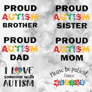 Autism Awareness Bundle SVG, PNG, JPG Digital Cut File, Instant Download, Commercial Use, Autism Quote, Autism Logo, Jigsaw, Aspergers image 5