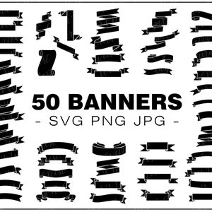 Può includere: Un set di 50 file di banner in bianco e nero in formato SVG, PNG e JPG. I banner sono di varie forme e dimensioni e sono perfetti per aggiungere un tocco di eleganza a qualsiasi progetto di design.