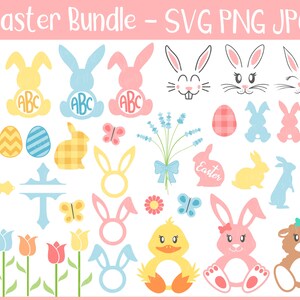 Ostern Bundle - SVG, PNG, JPG, kommerzielle Nutzung, Sofort Download, Datei für Cricut, Digitaler Download, Digital Schnitt Datei, Ostern Dekor, Osterei